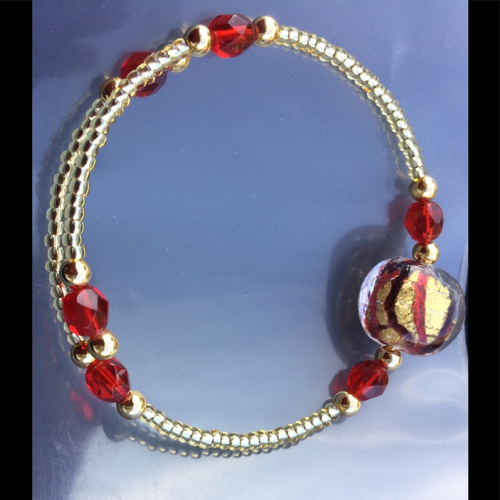 COPY - Direct from Italy, Handmade Murano Glass Bracelet - Picture 2 of 4
